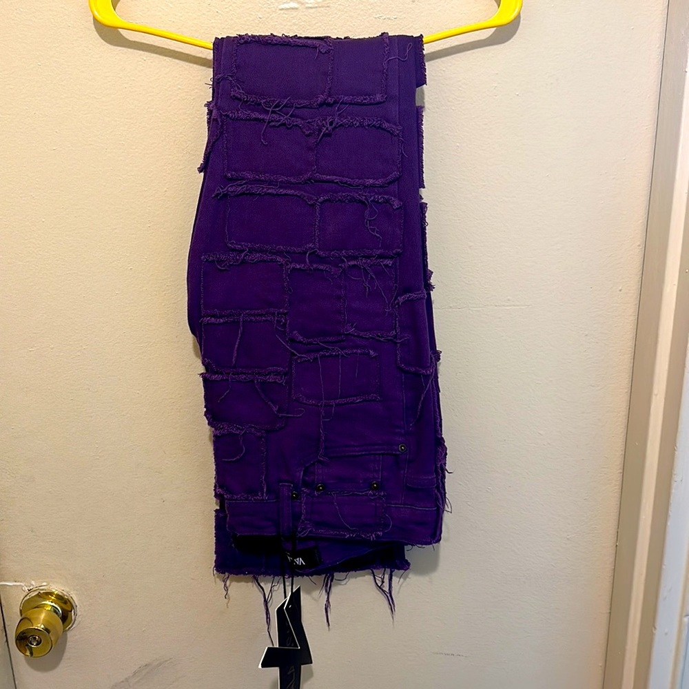 BNWT MEN VALABASAS STACKED JEANS PURPLE SZ 32